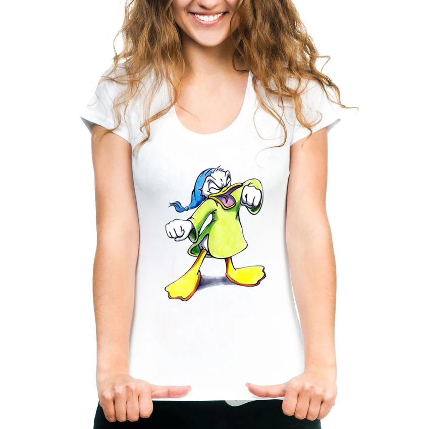 Летние топы женские милые свободные футболки мультфильм 3d печать футболка