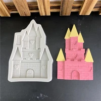 chocolate baking tool fairy tale castle silicone molds fondant 3d cake chocolate ice mold decorations
