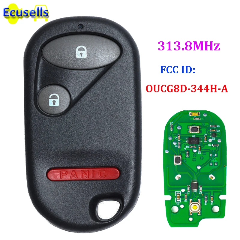 Новая электронная книга без ключа с 3 кнопками для Honda Civic Si 2002-2005 2 + 1 313 8 МГц |