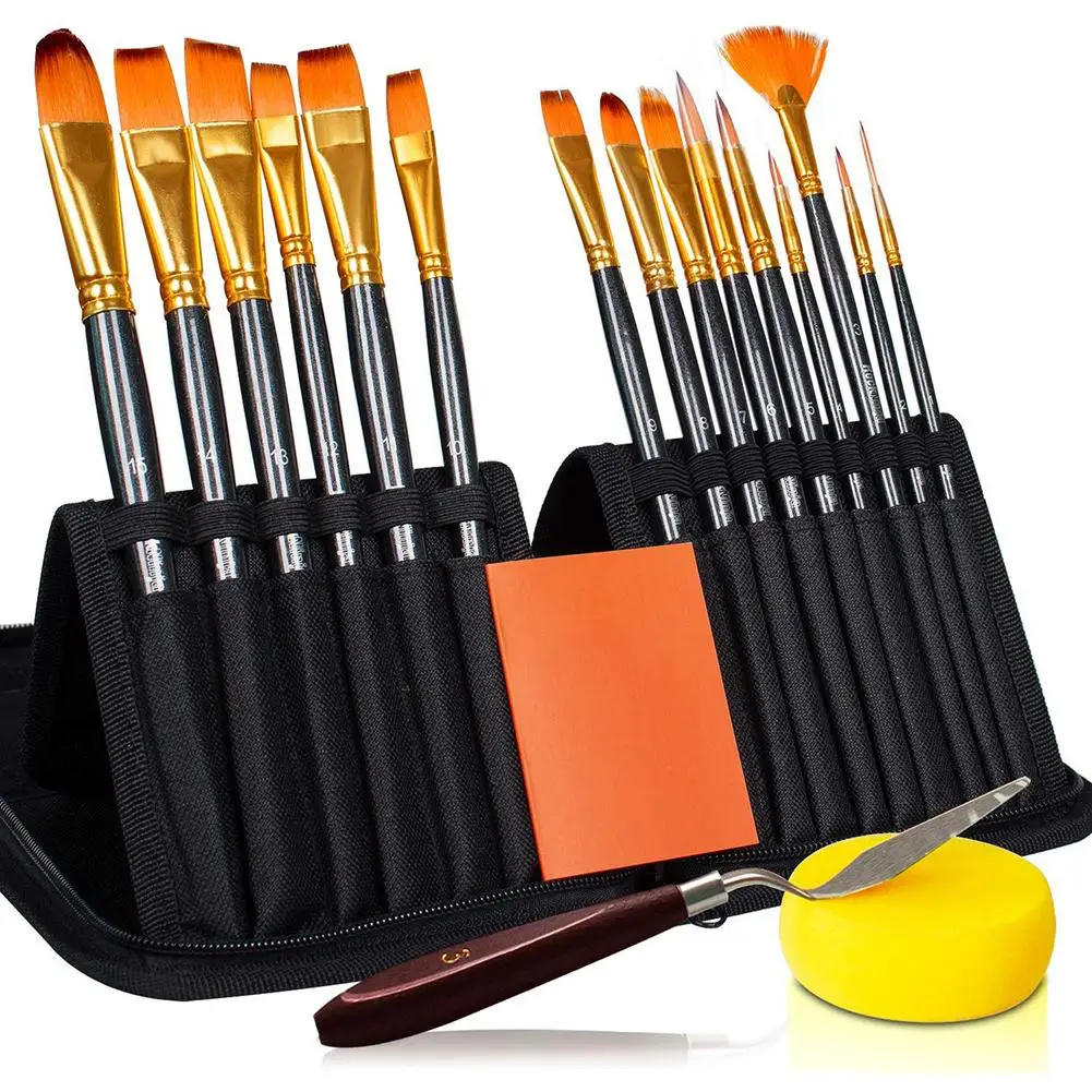 15 шт. набор кистей для рисования художника кисть масляной живописи с всплывающим
