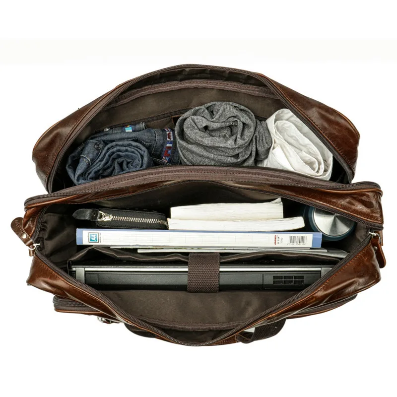 

Natural Cowhide Luxury Handbags Men Briefcases Tote Bags For Designer Man Crossbody Shoulder Bag Real Leather Handbag Sac Homme