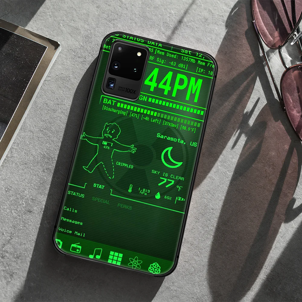 

Fallout game Phone Case Cover Hull For Samsung Galaxy S 7 8 9 10 e 20 FE edge uitra plus Note 9 10 20 black Coque Soft Funda
