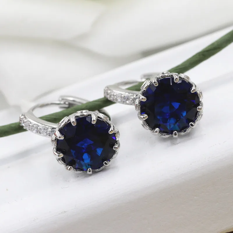 Новые модные аксессуары 925 Стерлинговое Серебро Циркон в форме сердца Цвет