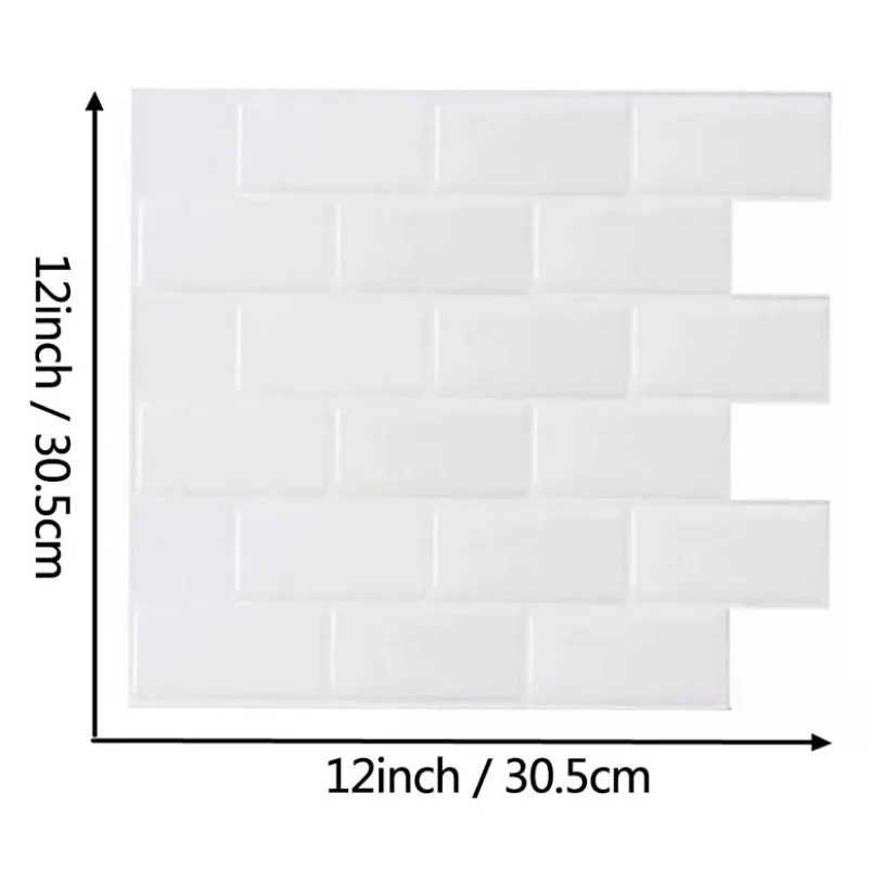 

Kitchen Vinyl Epoxy Brick Wall Sticker Anti-greasy Simple Floor Sticker Home Living Room Decoration Background Wall Coverings