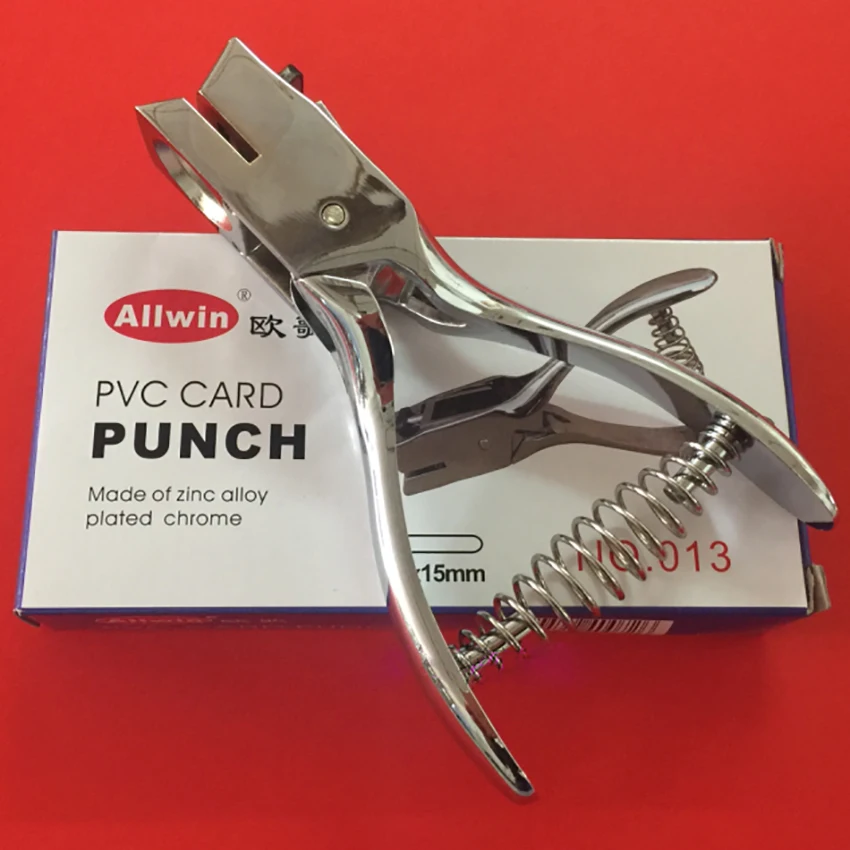 Одинарный Дырокол 3*15 мм Овальный дырокол ручной металлический с пружиной для