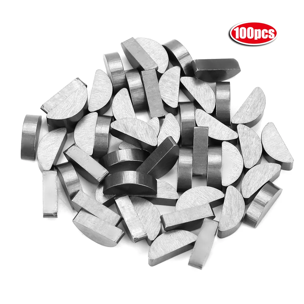 

100 шт. 45 # стальной полукруглый Бонд Woodruff Key Kit аксессуары 4*6,5*16 мм