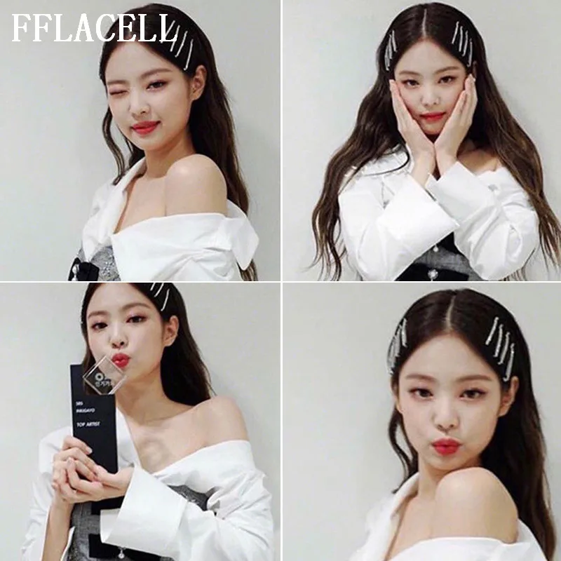 FFLACELL 2020 новые корейские модные милые заколки для волос Дженни Стразы головные