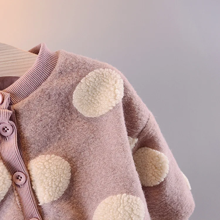 Новинка сезон осень зима модная шерстяная одежда в горошек вязаный свитер для