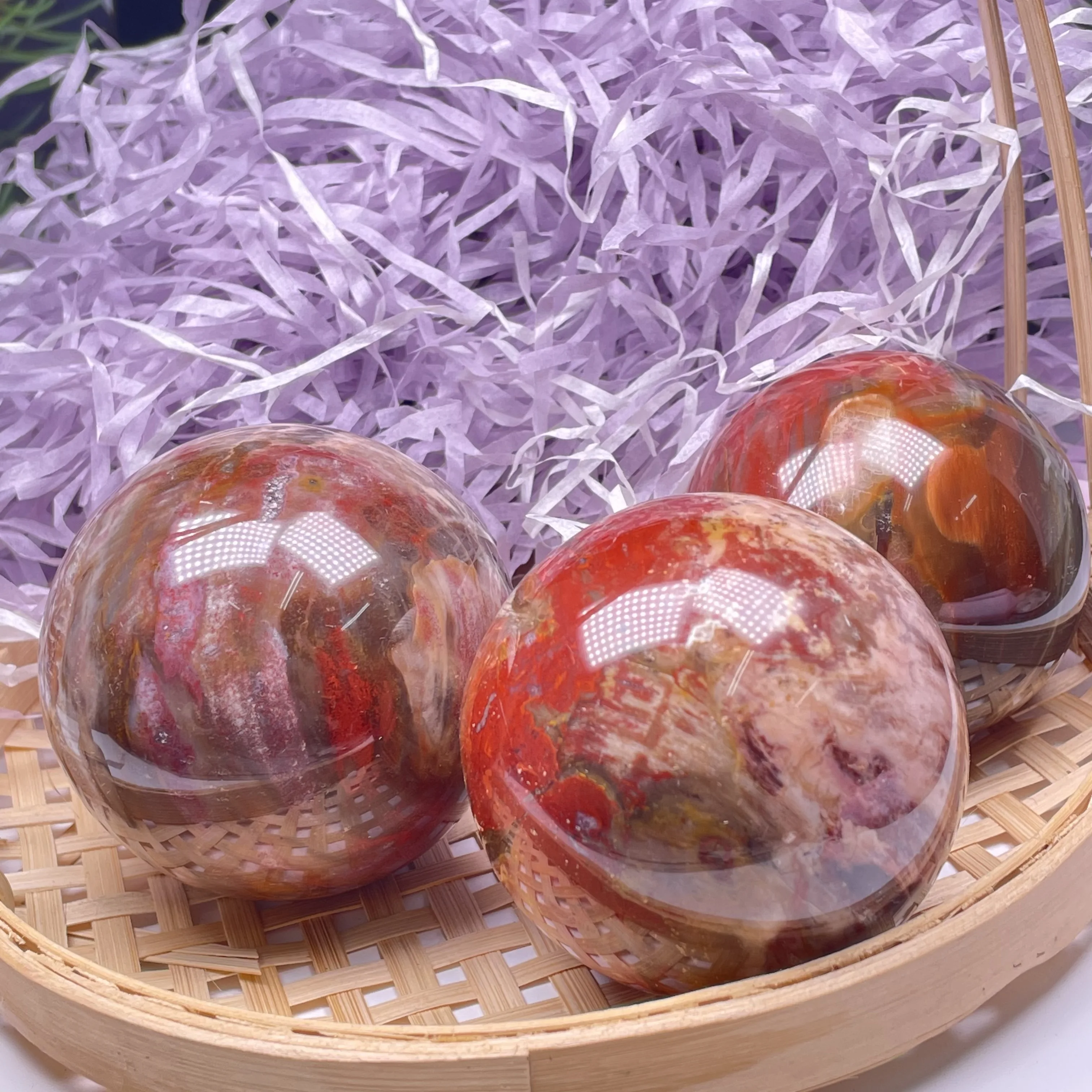 

Natural Petrified Wood Quartz Mineral Crystals Gemstones Ball Reiki Healing Fine Home Decoration