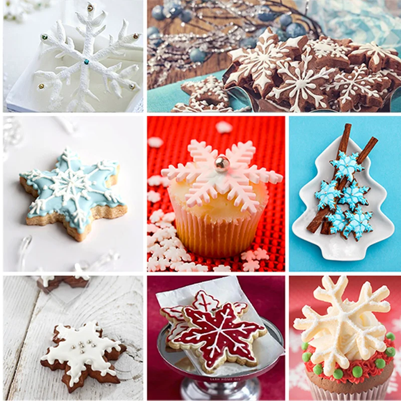 

Christmas Snowflake Pattern Silicone Mold Chocolate Cake Mold Baking Non-stick And Heat-resistant Mould Kitchen Handmade Tools
