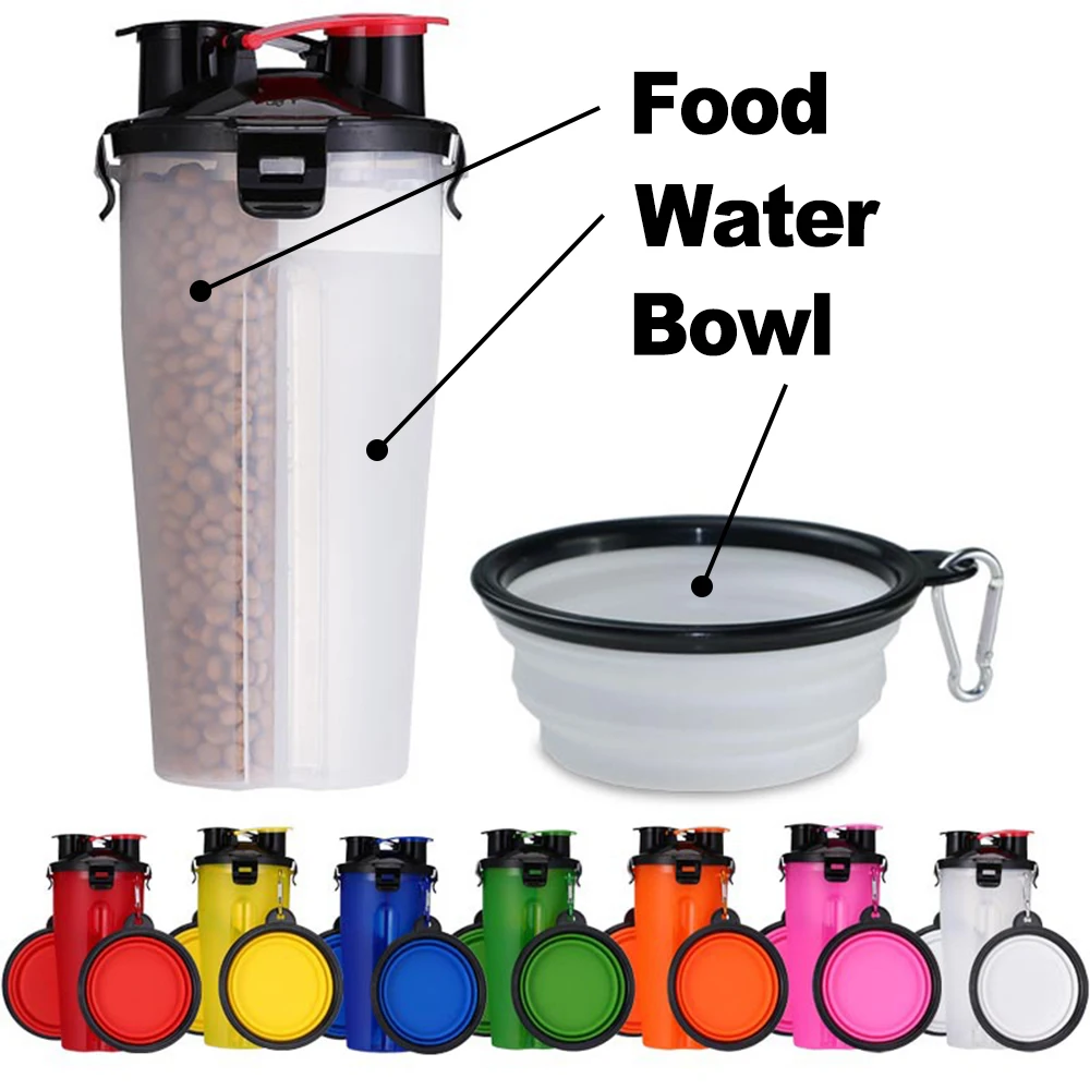 Pet Dog Water Bottle Water Bowl for Dogs Waterer Feeder Portable Dog Drinker for Cats Food Bowl Dogs Accessories Treats Products