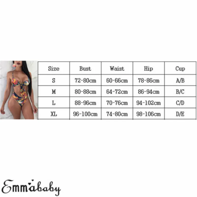 Сексуальный женский слитный купальник Бандаж бикини пуш-ап Мягкий Бюстгальтер