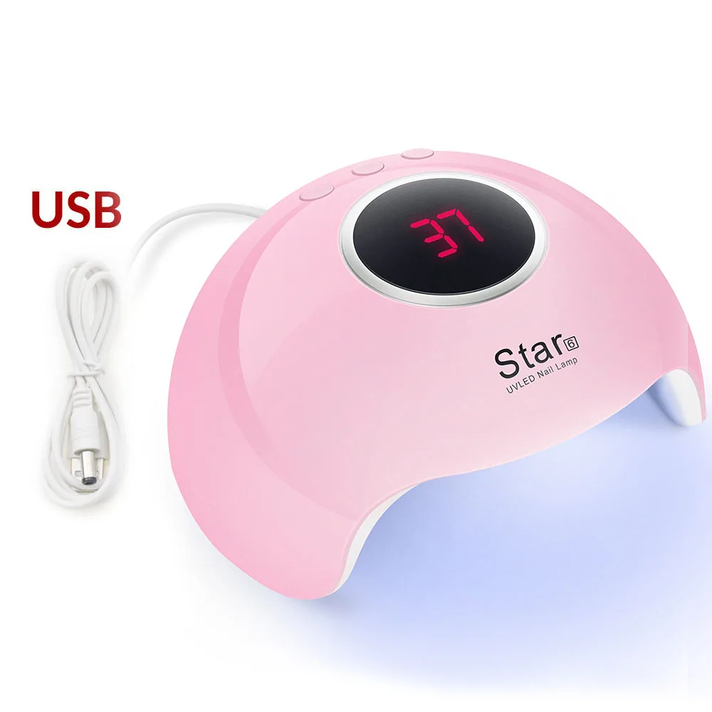 36W-Star6 54/36 Вт SUN X5 Plus Сушилка для ногтей с ЖК-дисплеем 36 светодиодный s лампа для ногтей УФ светодиодный светильник для отверждения гель-лака автоматическое распознавание без дна - Цвет: 36W-Star6