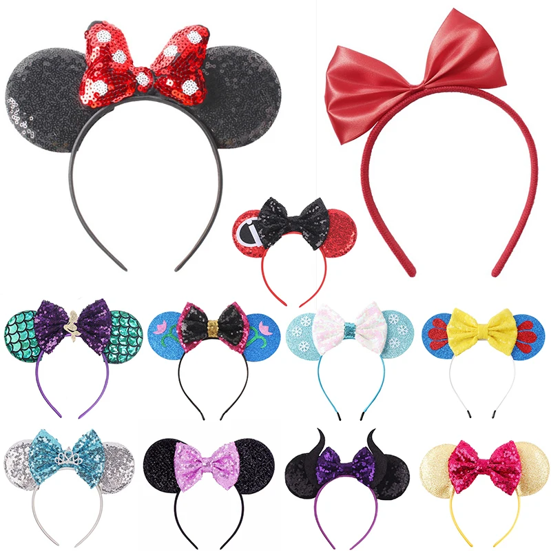 

Mermaid Mouse Ears Headband Sequin Hair Bows Hairband DIY Girls Hair Accessories For Kids Trendy Spring Haarband Mujer