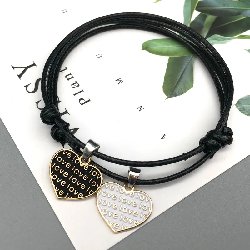 2 шт./компл. браслет для пар женщин и мужчин новый модный с сердечками звездами