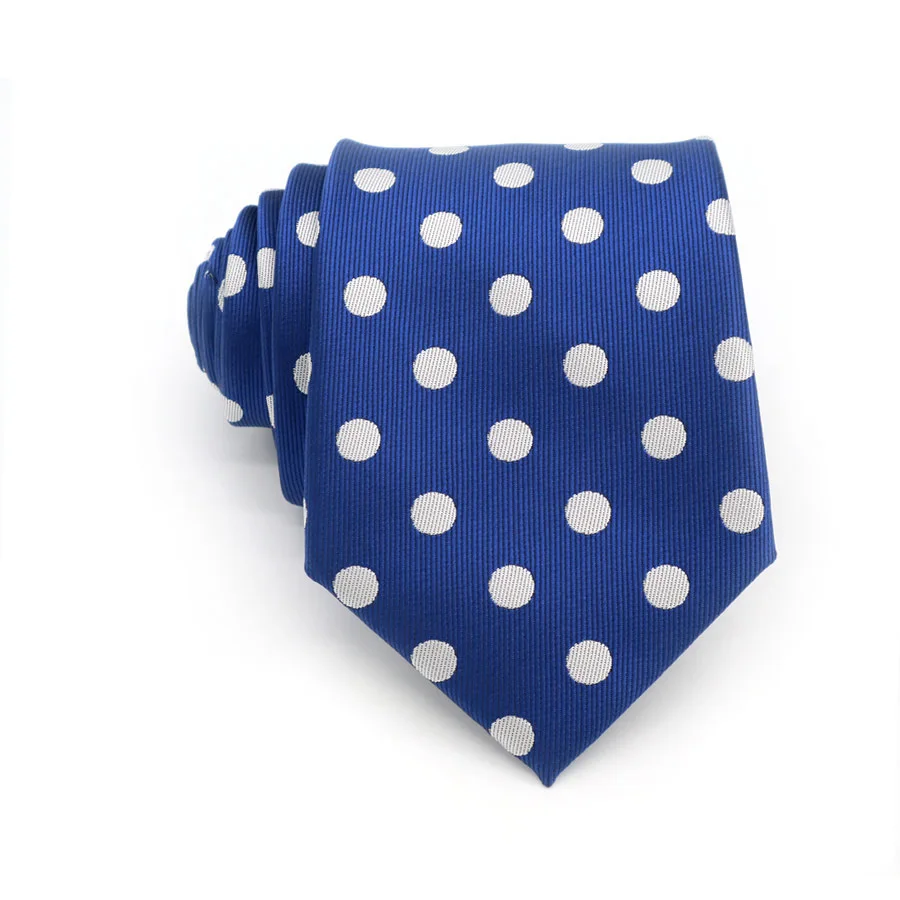 Роскошный мужской галстук в горошек 11 цветов 8 см из 100% шелка жаккардовый
