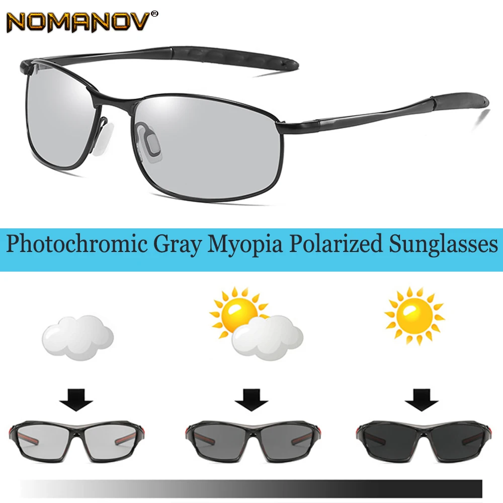 

Распродажа 2019, новые фотохромные поляризационные солнцезащитные очки по рецепту, изготовленные на заказ линзы для близорукости минус-1-1,5-2-2...