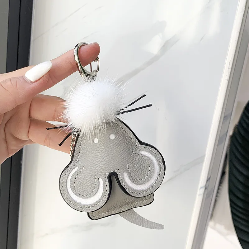 Брелок для ключей из искусственной кожи высокого качества маленькая мышь