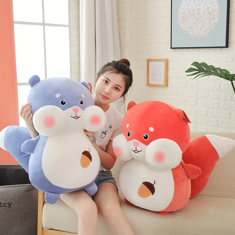 

Большая белка для щек, плюшевая игрушка, милая Толстая белка, кукла, мягкие игрушки в виде леса, супермягкая плюшевая подушка, детские игрушк...