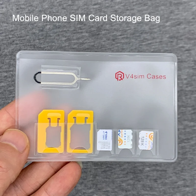 portable sim micro pin nano memory card storage bag box sim card protector holder free global shipping