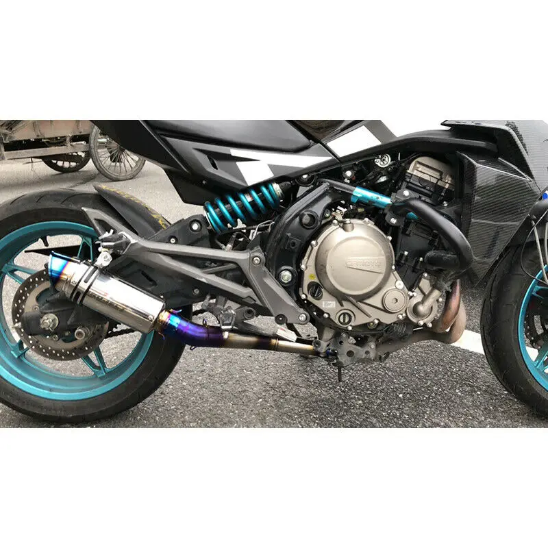 

Slip On For CFMOTO 400NK 650NK Motorcycle Exhaust System Mid Link Connect Pipe 51mm Stainless Steel Middle Vent Pipe Modified