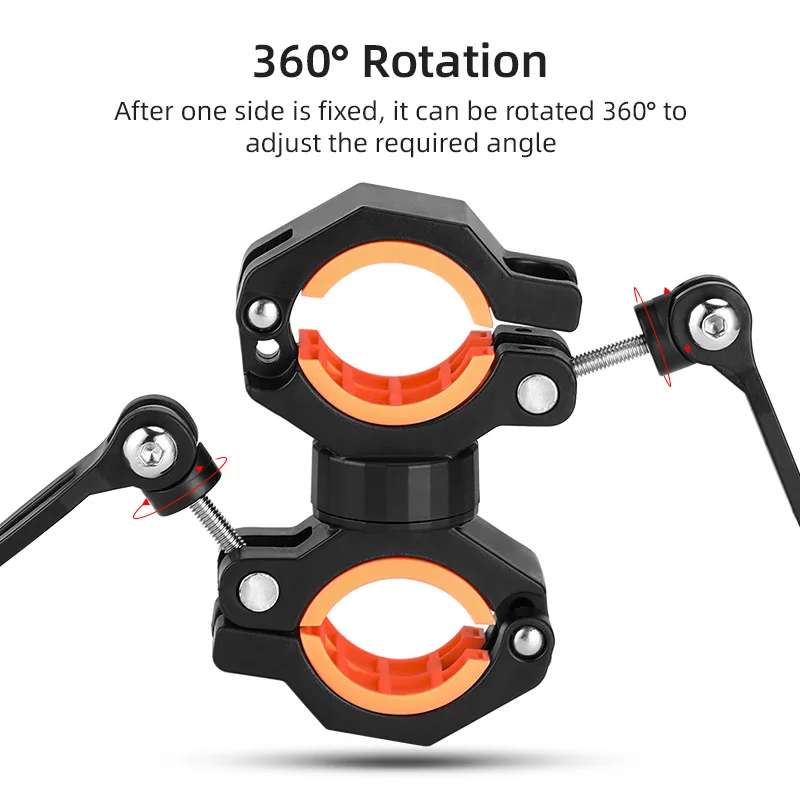 

360 degree rotatable adjustable bicycle front light bracket flashlight holder bicycle quick release front light fixing bracket