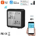 Датчик температуры и влажности Tuya Wi-Fi, комнатный гигрометр, термометр с поддержкой Alexa Google Home Smart Life