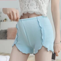 new style women bubble cloth safety short pants stretch plus size thin ruffle under skirt soft home wear summer safety shorts