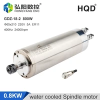 hqd cnc milling spindle motor 0 8kw er11 water cooled spindle motor 4 bearing engraving and drilling for cnc router woodworking