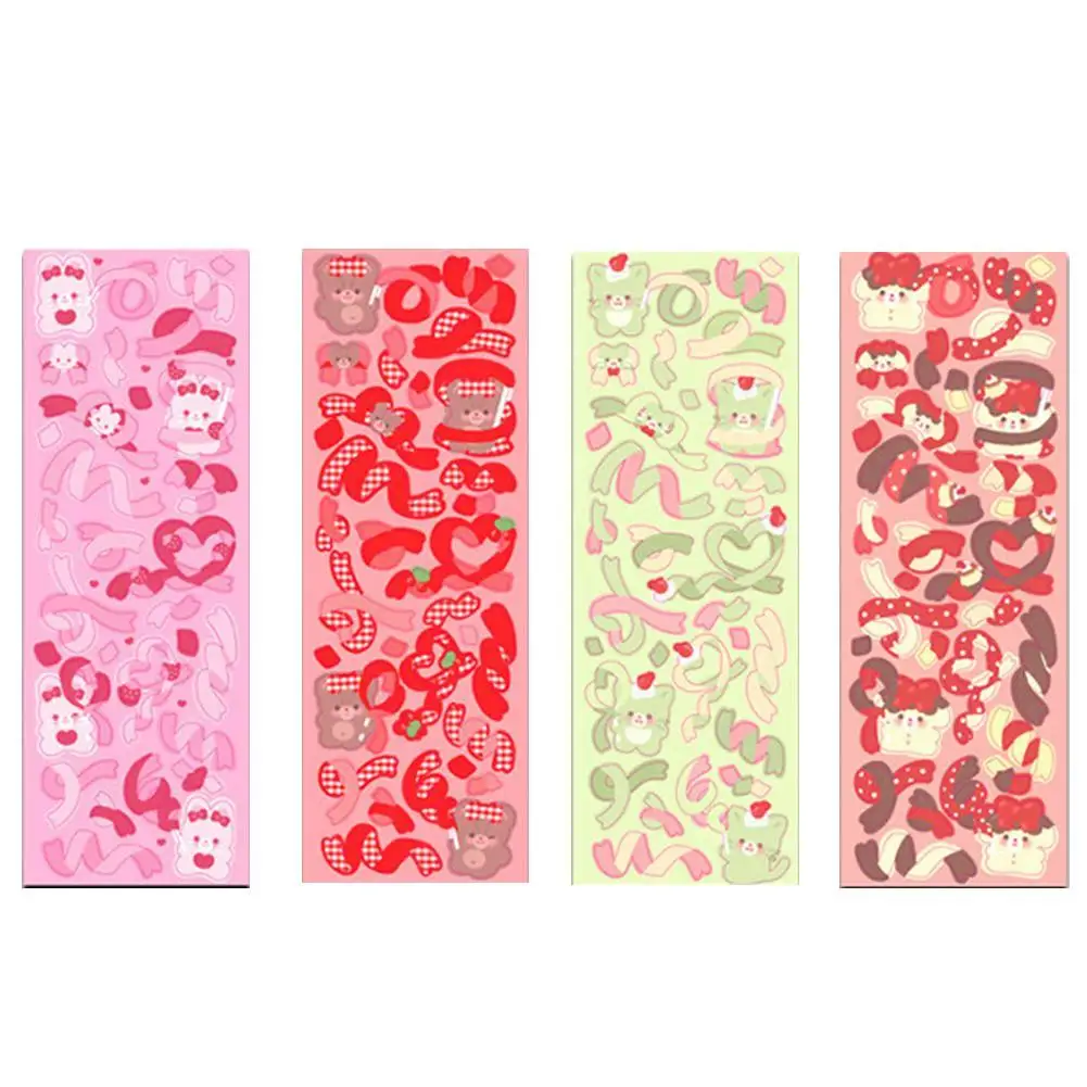 

Cute Bear Stickers Hand Account Creative Happy Plan Stationery Korean Decoration Kawaii Scrapbooking Sticker A7L9