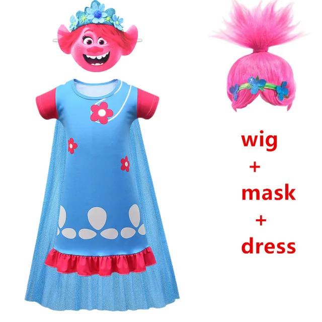 2 костюма троллей с Маком детские костюмы на Хэллоуин маскарадные для девочек