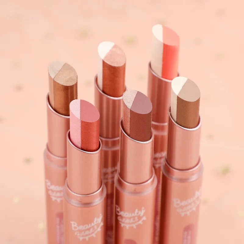 Градиентные двухцветные тени для век водостойкие удобные в использовании