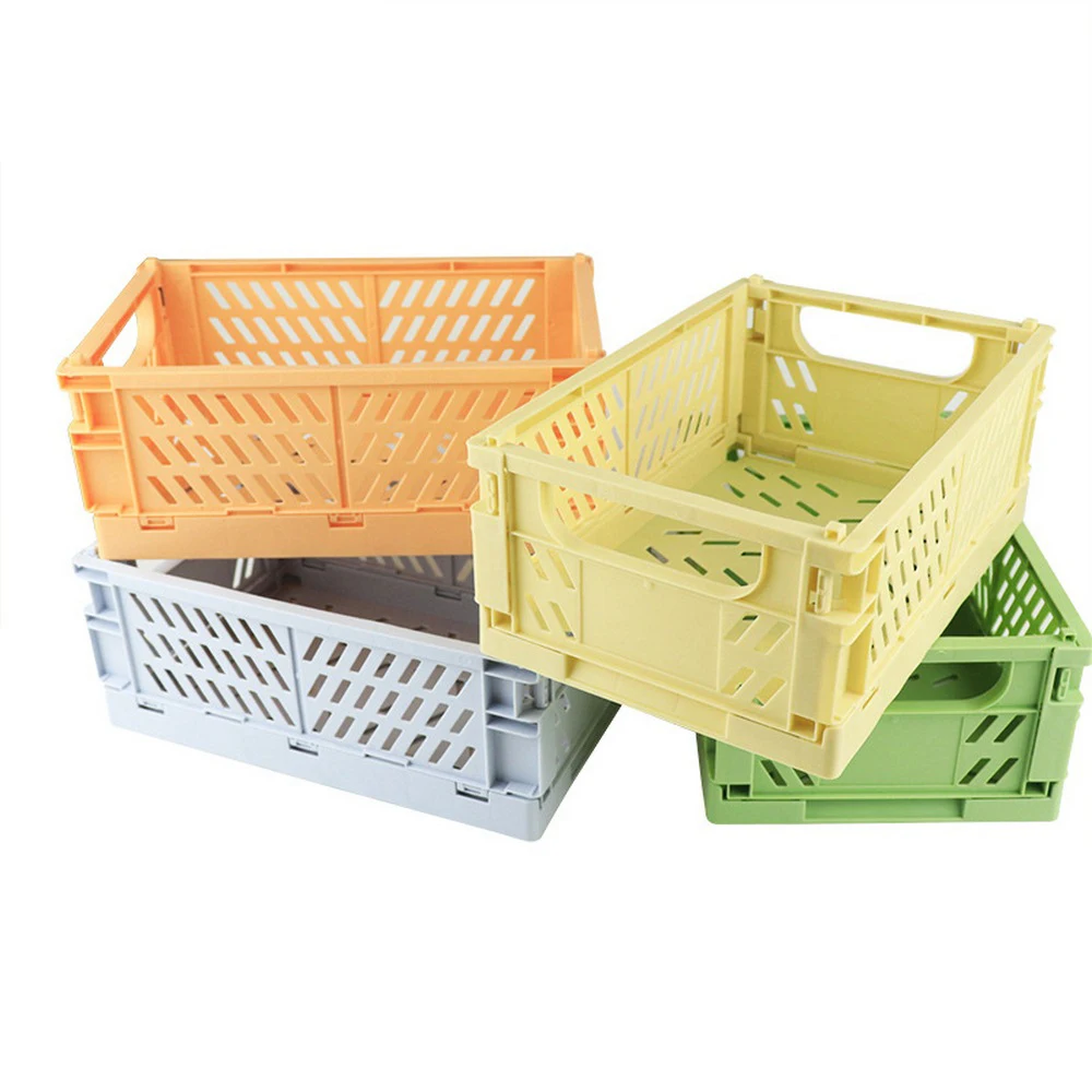 

Plastic Folding Storage Basket Desktop Storage Box Storage Box Scarf Socks Storage Basket Bags Organizer For Home Supplies