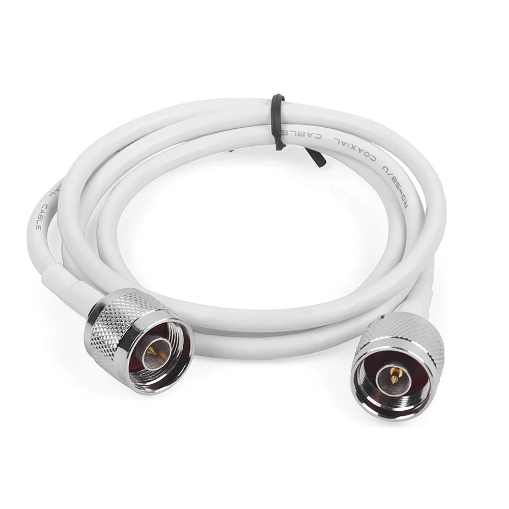 3pc/lot 3 Way N Male Jack to 2 N Female Connector T RF Adapter & 1m N male to N male Connector Cable for Antenna Signal Repeater