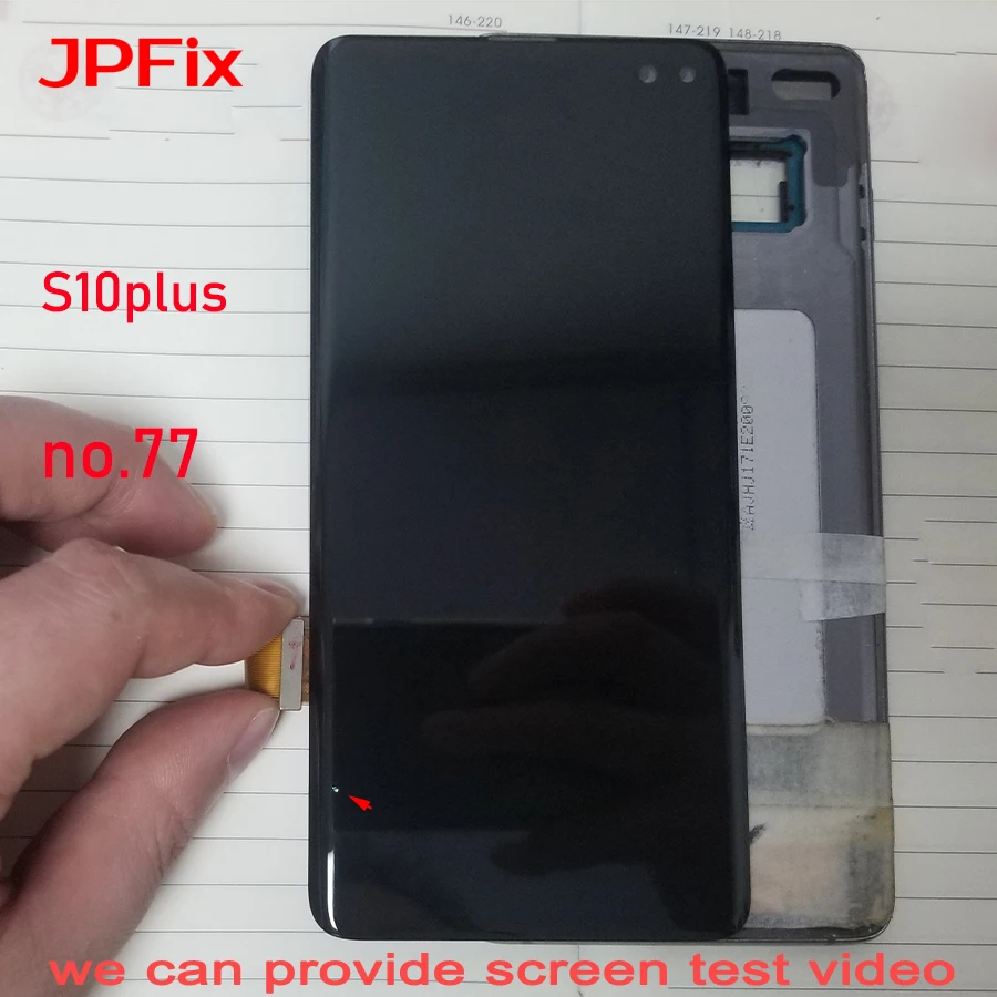 ЖК-дисплей JPFix Super AMOLED для Samsung Galaxy S10/G973/S10Plus/G975 сенсорный экран в сборе с рамкой