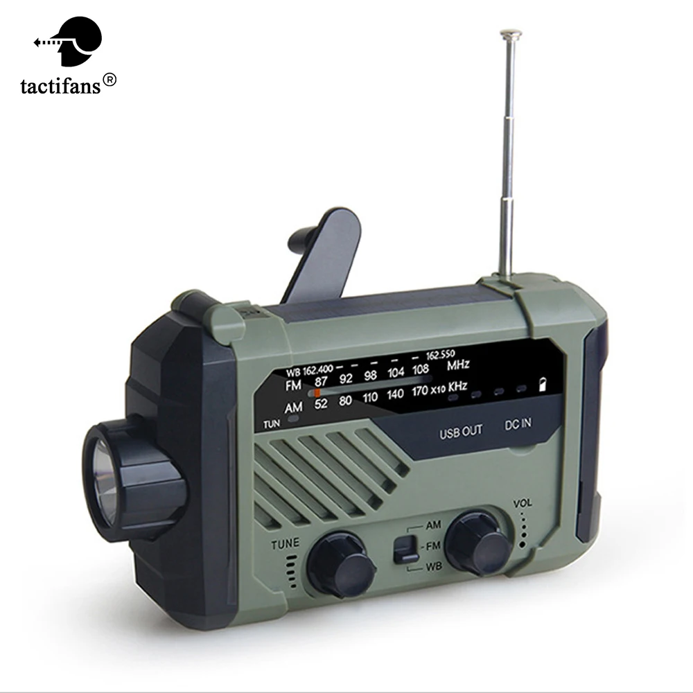 

Радиоприемник для экстренной погоды NOAA с зарядкой от солнечной энергии, фонарик с сигналом SOS, рукоятка с питанием, для занятий спортом на от...