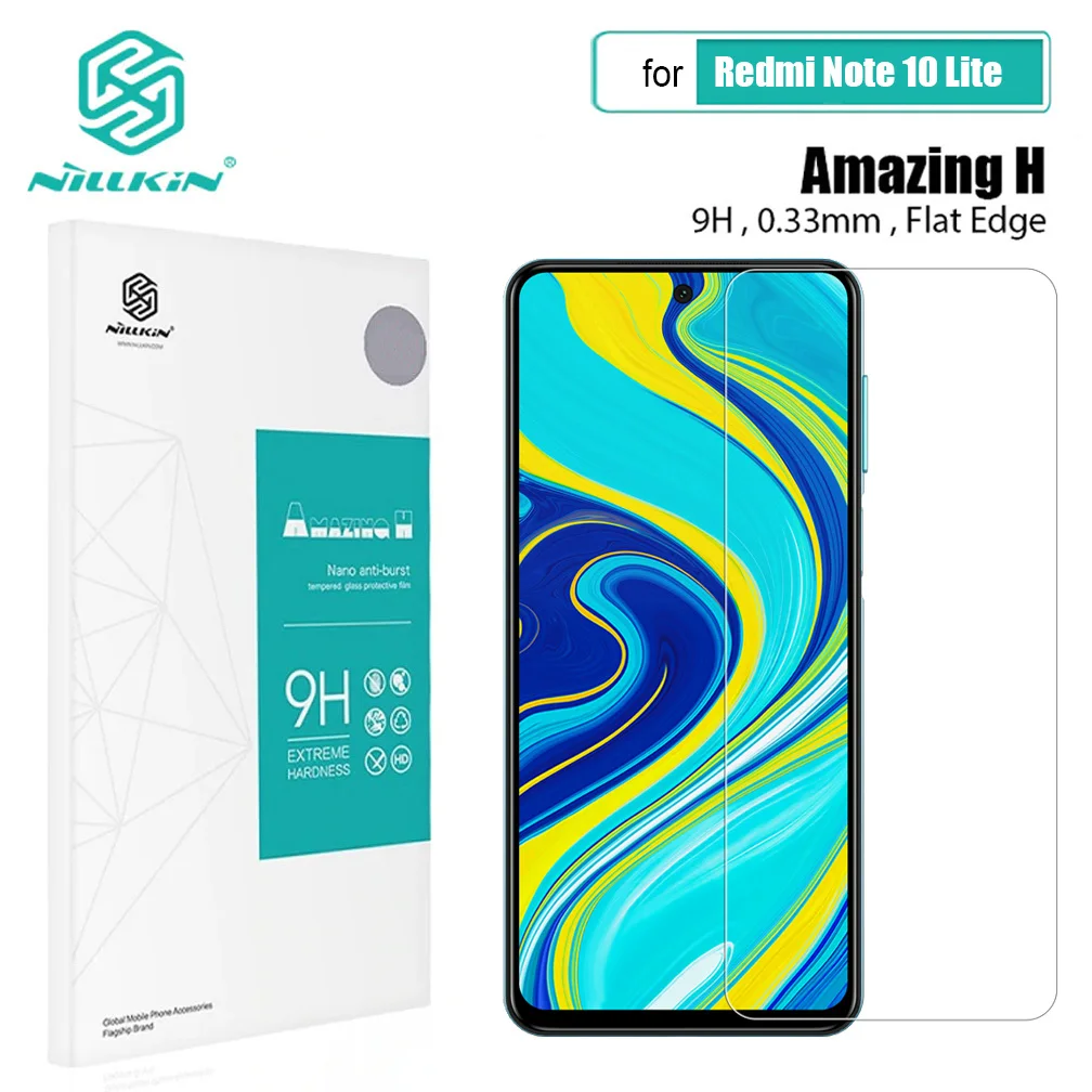Для Xiaomi Redmi Note 10 Lite стекло Nillkin CP +/9 H/H + Pro закаленное Защита для экрана HD Стекло |
