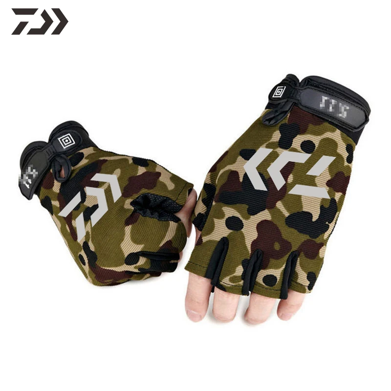 

Новые тактические перчатки Daiwa с открытыми пальцами для рыбалки, охоты, велоспорта, спортивное снаряжение для кемпинга, камуфляжа, рыбалки, ...