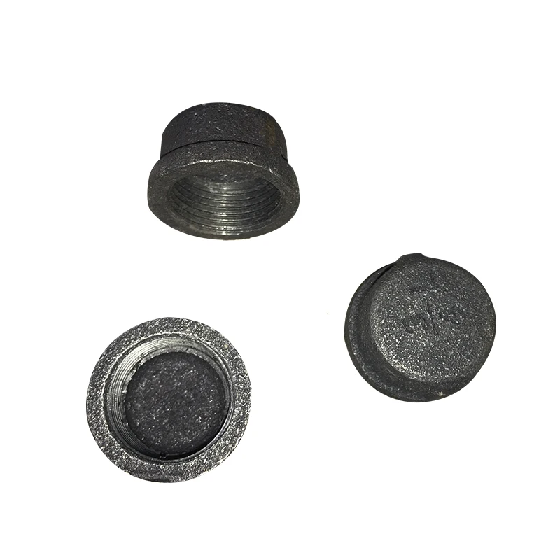 2 шт./лот DN15 и DN20 черные колпачки с окантовкой чугунные фитинги промышленные