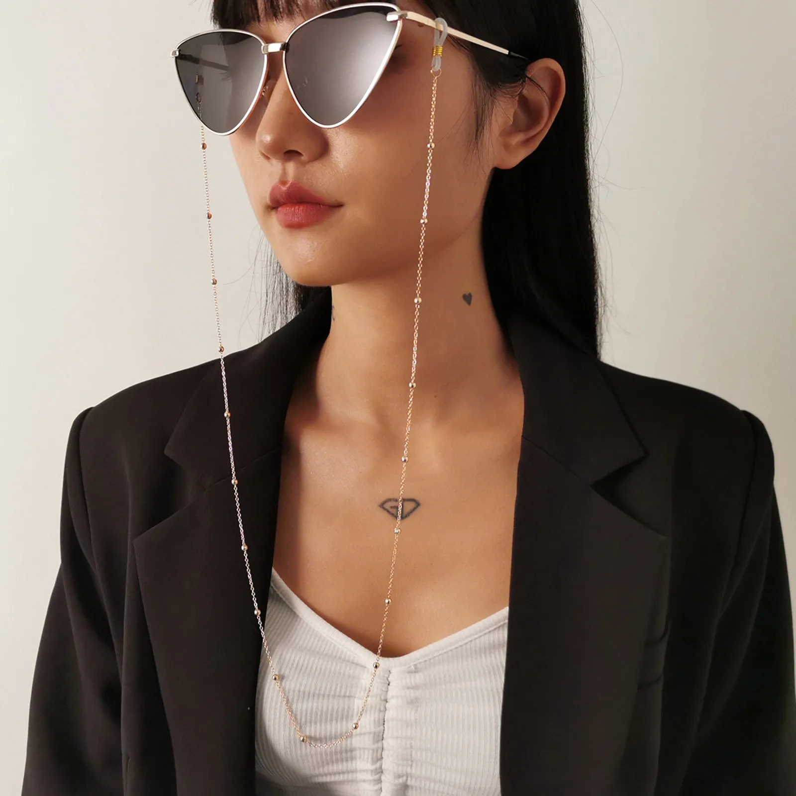 Новинка 2021 Женская цепочка для очков Модная стильная с бусинами ремешком женские