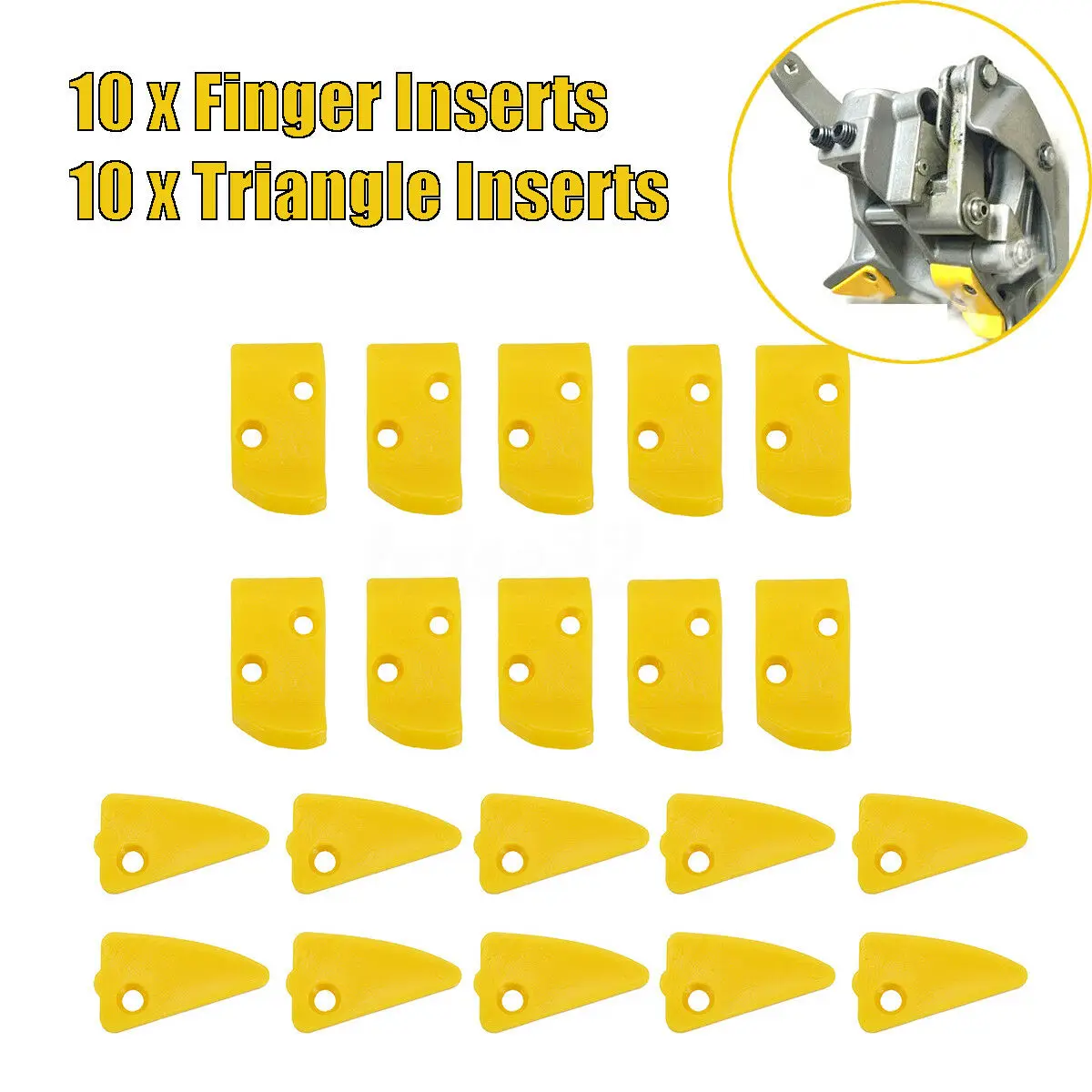 

20pcs Finger Triangle Leverless Inserts Protector For Corghi Hunter Tire Changer 4.5*2.5cm Finger Inserts Triangle Inserts