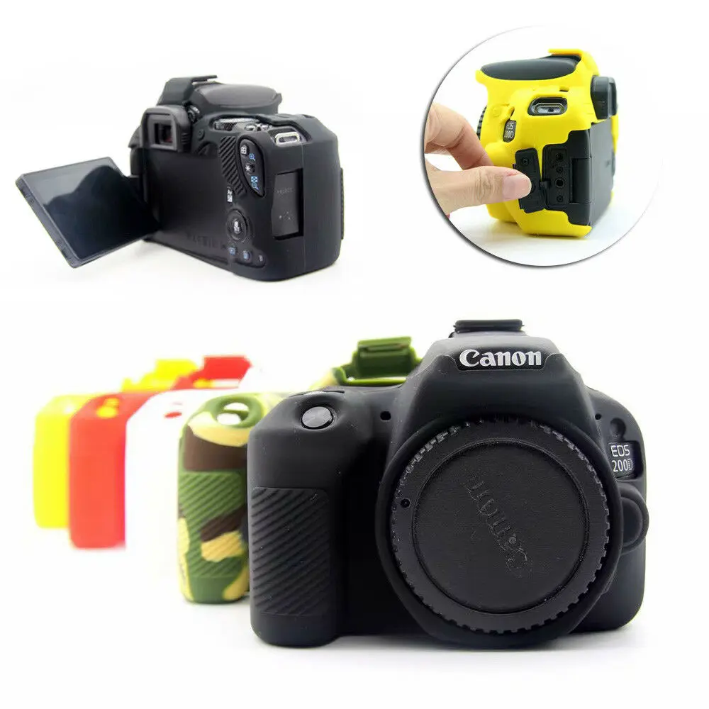 Силиконовый защитный чехол для камеры Canon EOS 200D II Mark Rebel SL2 Kiss X9|Сумки
