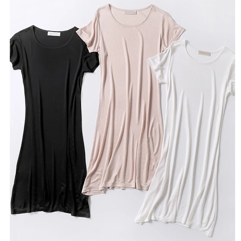 Ночная рубашка женская из 50% натурального шелка домашняя одежда с коротким