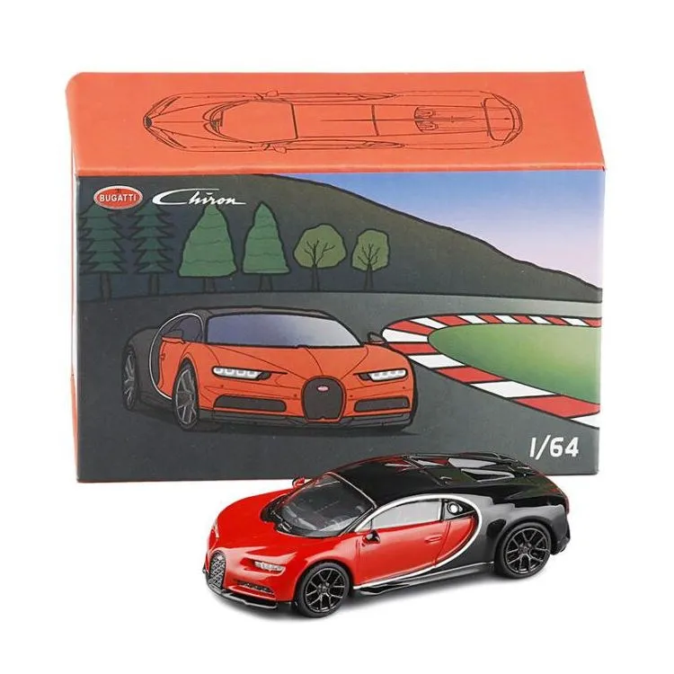 

Модель игрушечного автомобиля jackiсел, литый под давлением, в масштабе 1:64, Bugatti Chiron, классический супергоночный автомобиль, изысканная образо...
