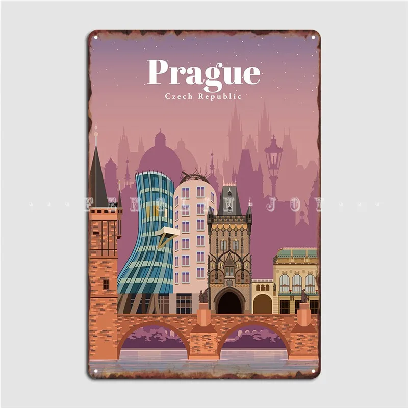 

Дорожный в Прагу металлический знак настенная роспись Гостиная на заказ роспись оловянный знак плакат