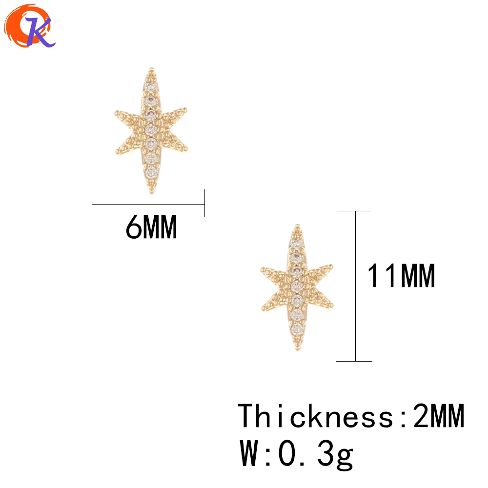 Ювелирные аксессуары Cordial Design 50 шт./Сделай сам/натуральное золото/кубические