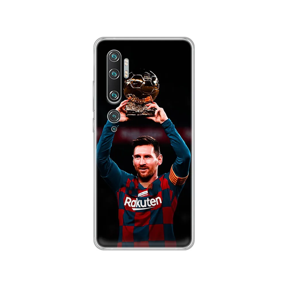 

messi Football Argentina painting Etui shell Transparent Phone Case For XIAOMI mi 3 4 5 5X 8 9 10 se max pro a2 9T note lite
