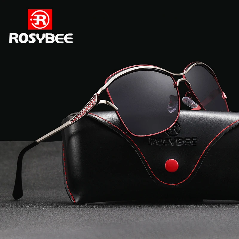 designer sunglasses ROSYBEE UV400 Polarized Sunglasses Men Women Classic Cool Retro Sun Glasses Coating  Man Driving Shades Fashion Male Oculos black cat eye sunglasses