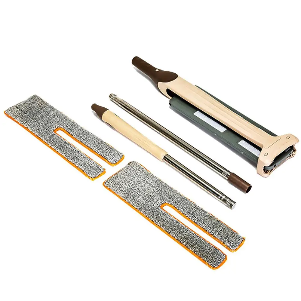 

Double-sided Lazy Flat Mop Automatic Dehydration Telescopic Mop Free Hand Washing Self-wring Squeeze Floor Bathroom Clean Tool