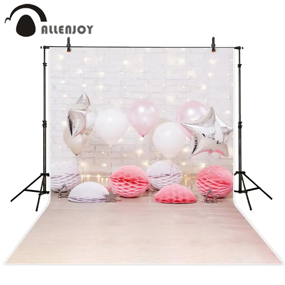 Фон для фотосъемки Allenjoy белая кирпичная стена Блестящий торт разбивать